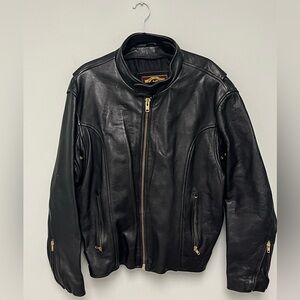 Vintage Promark Leather Biker Mens Black. Size 46 USA-XL